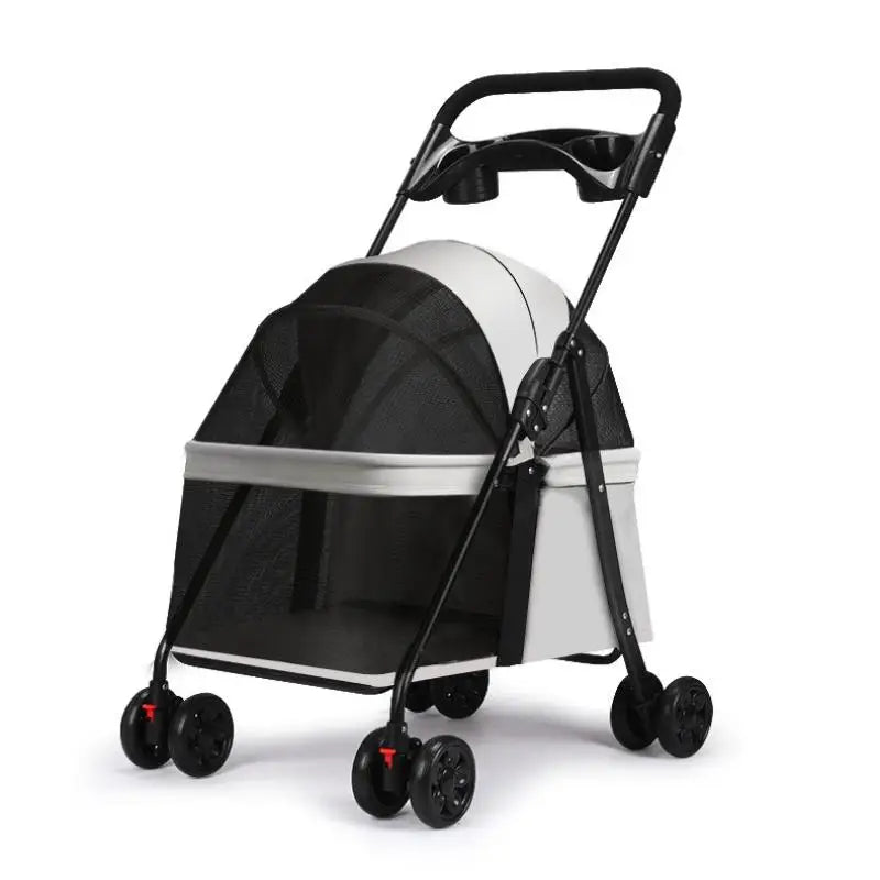 Foldable Pet Stroller - Perfect for Small Dogs, & Puppies