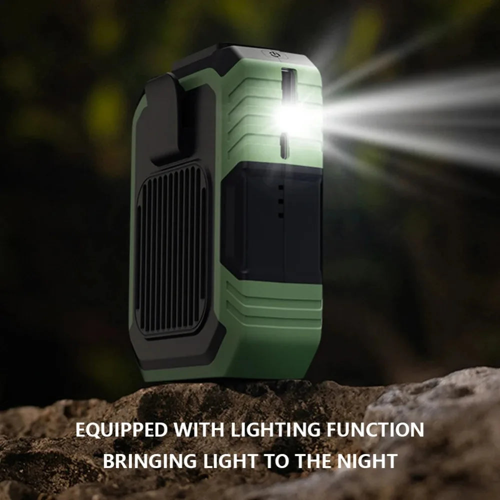 Portable Air Conditioner,Waist Clip Fan with 5-8H,Neck Fan,3 Speeds, USB Rechargeable,for Summer Outdoor Work Jobsite Hiking