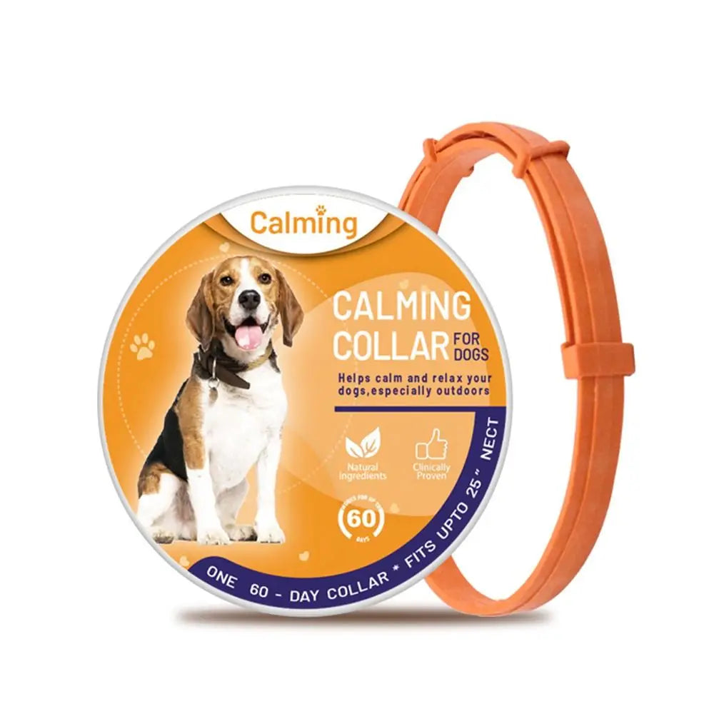 Pet Calm Collar Cat Dog Soothe Collar Adjustable Neck Strap Relieve Anxiety Remove Restlessness Protection Relax Pet Supplies