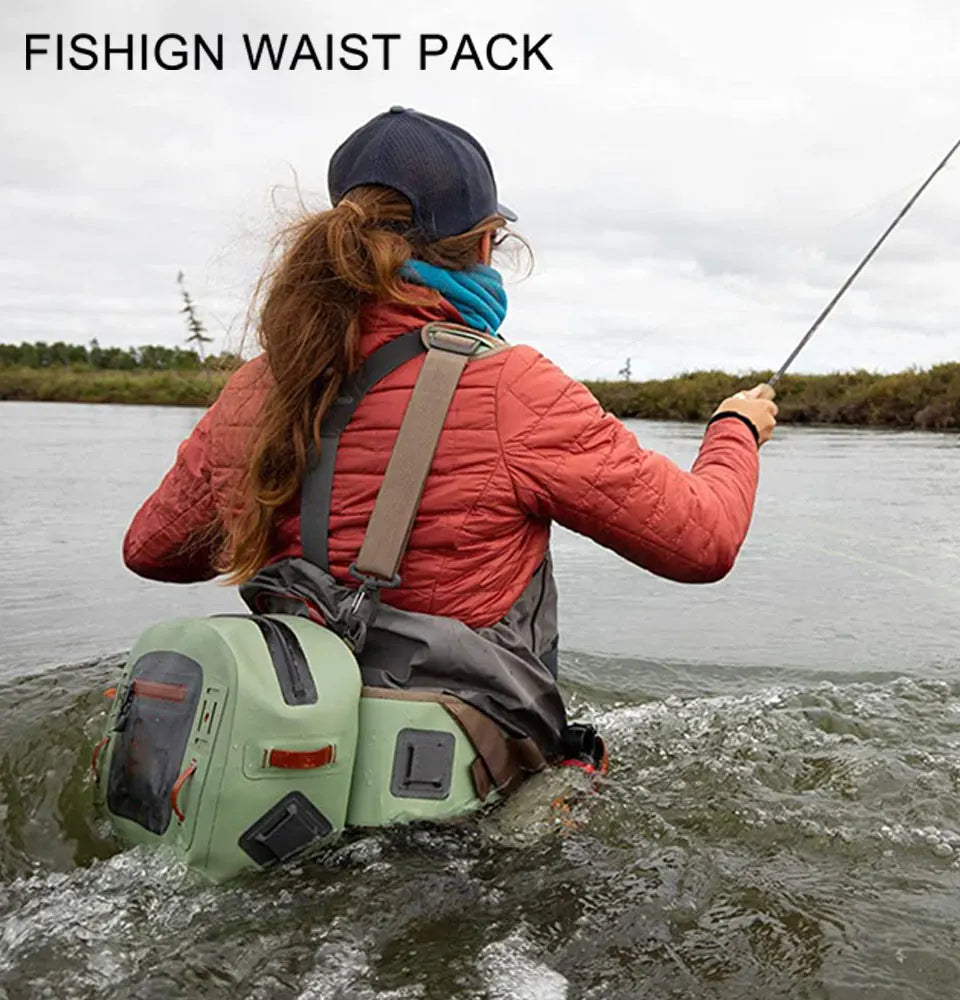 Fly Fishing Wait Hip Pack Fanny Tackle Storage Bag Cross Body Sling Versatile Waterproof Dry Bag for Canoeing Surfing Kayking