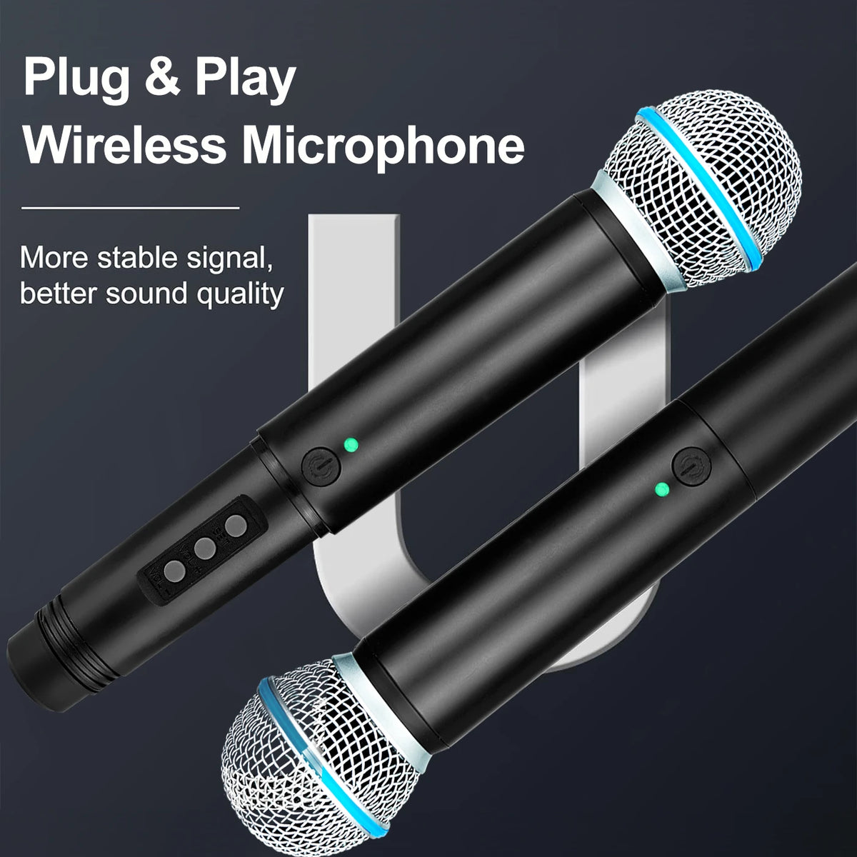 Rechargable Universal Wireless Microphone Dynamic Microphone Handheld Mic Micphone Professional Church Show Meeting-ADS1509