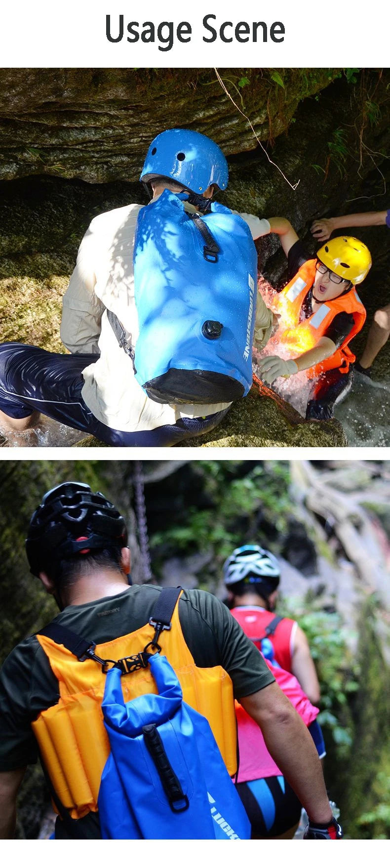 25L 35L 60L Waterproof Swimming Bag 2023 Inflatable Snorkeling Rafting Drifting Diving Dry Bag Backpack Stuff Sack