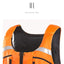 Kayak Life Vest for Men, Zippered Pockets, Reflector Whistle, Fishing Jacket, Buoyancy Aids for Adults, 120 kg