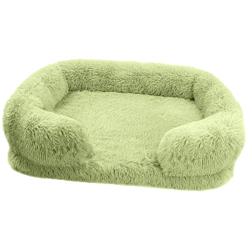 Winter Rectangular S M L XL Dog Beds Washable Plush Fluffy Dog Cat Bed Mat Pet Cushion Big Medium Kennel House camas para perro