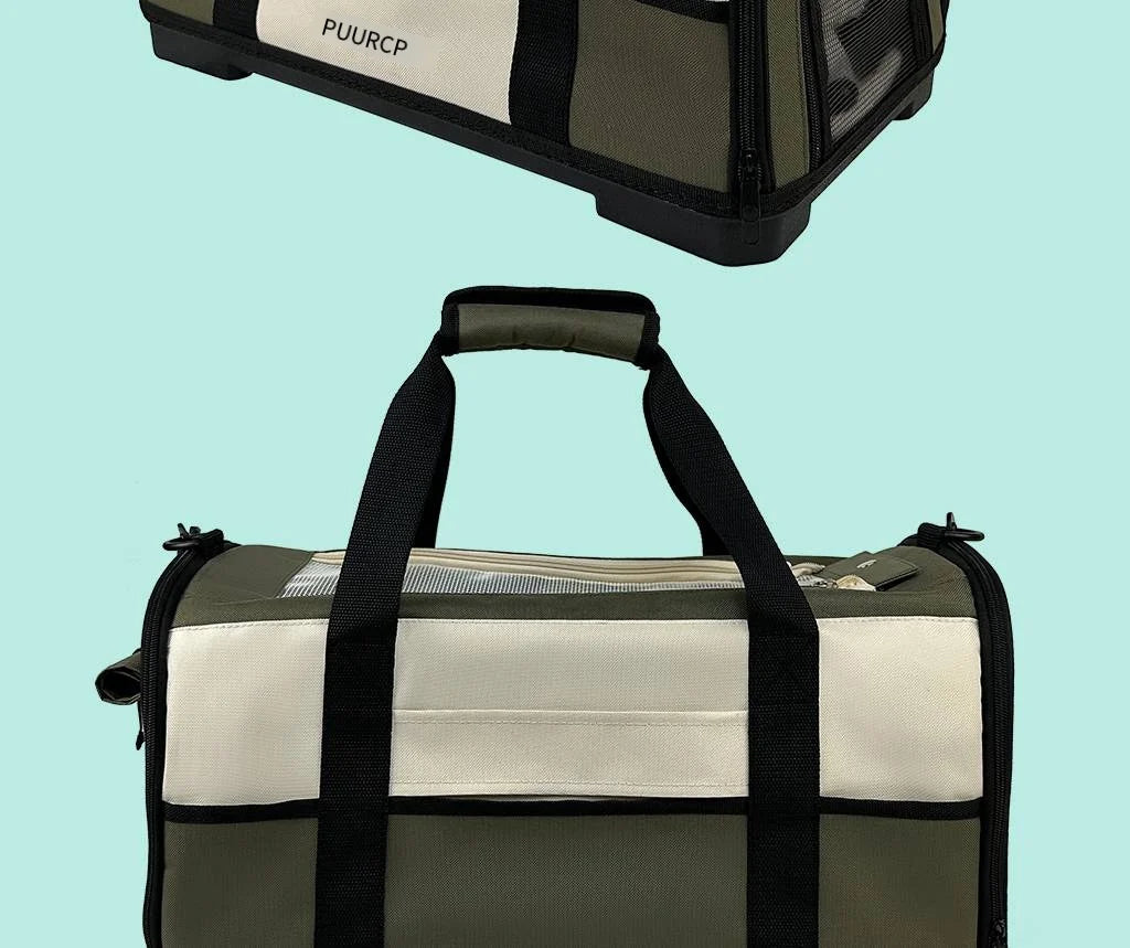 PUUROF Cat bag Going out portable warm dog bag Cat bag Shoulder carrier Cat car pet suitcase Pet backpack