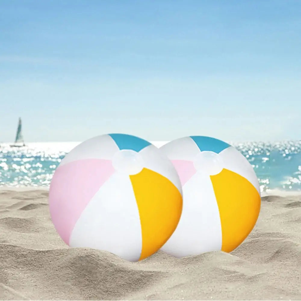 PVC Inflatable Beach Ball Swimming Pool Toy 40cm Big Rainbow Beach Ball 30cm Colourful Inflatable Pool Ball Kids