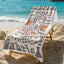 1pc Custom Name Beach Towel,  Pool Towel, Personalized Name Beach Towel, Personalized Bath Towel, Letter Combination Beach Towel