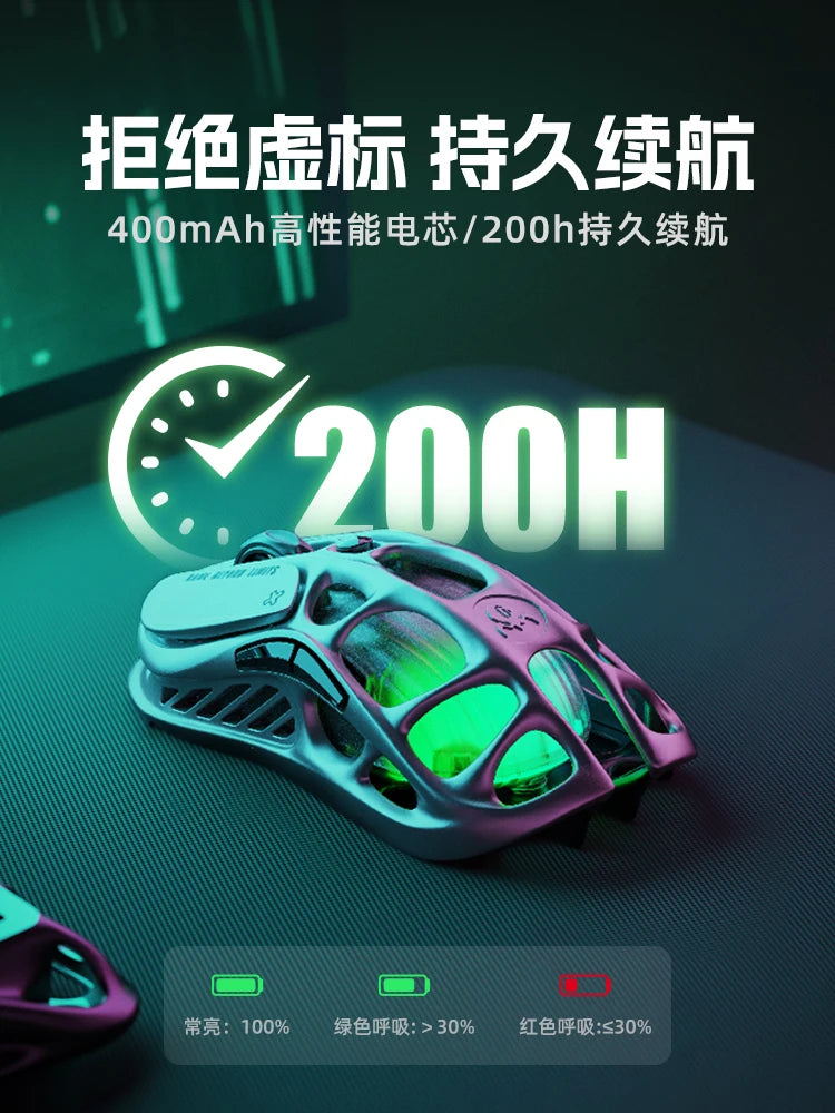 Gravastar M1/M2/Mercury X Pro Mouse Wireless Three Mode Magnesium Alloy Lightweight RGB Hollow Customized E-sports Gamer Mice