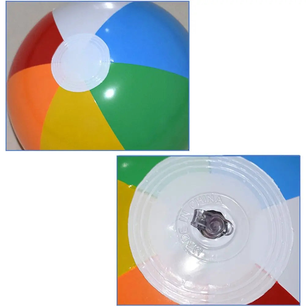 PVC Inflatable Beach Ball Swimming Pool Toy 40cm Big Rainbow Beach Ball 30cm Colourful Inflatable Pool Ball Kids