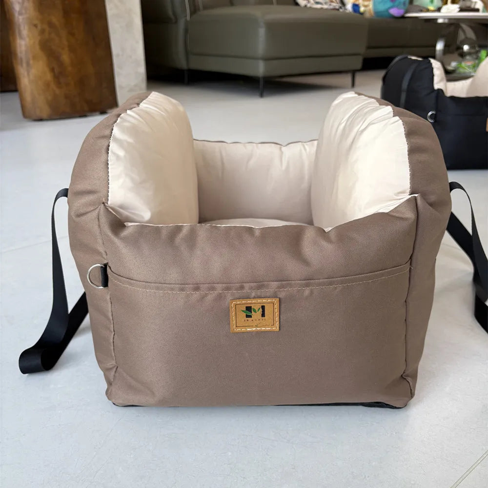 Portable Dog Car Seat Bed Booster Washable Home Cat Nest with Storage Pockets Soft Nest for Small Dogs And Cats Puppy Carrie
