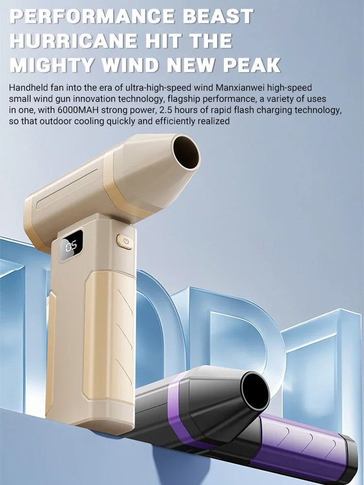 Xiaomi 450000RPM Powerful Air Blower Turbo Jet Fan High Speed Turbo Violent Fan Brushless Motor Handheld Duct Fan PC Clean Tool