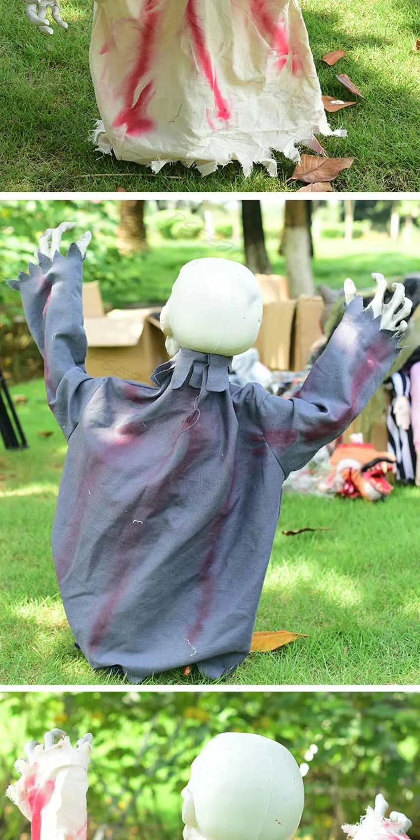 Halloween Horror Decoration To Insert Large Swing Ghost New Voice Control Decoration Scary Props Home Garden Decoration
