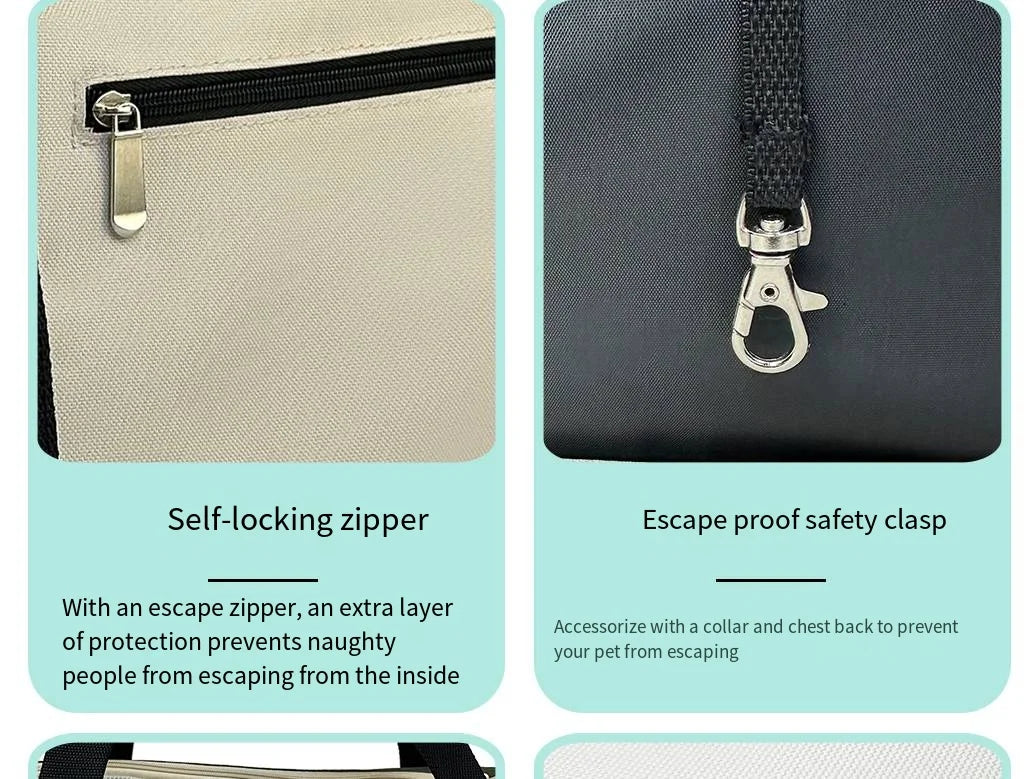 PUUROF Cat bag Going out portable warm dog bag Cat bag Shoulder carrier Cat car pet suitcase Pet backpack