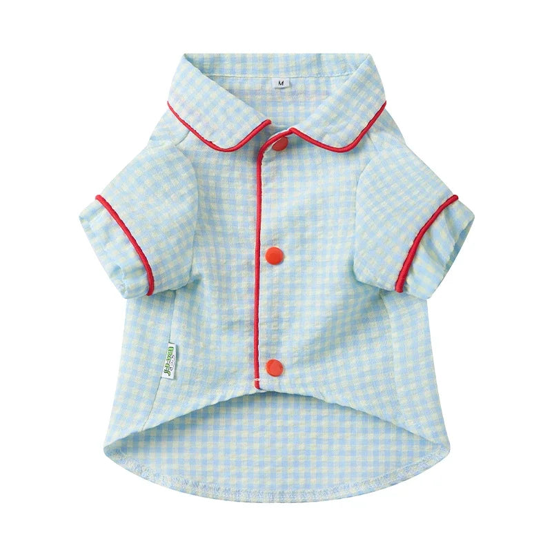 Dog Clothes Pet Plaid Loungewear Comfort Maltese Bigbear Schnauzer