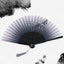 Portable Folding Fan Plain Plastic Cloth Hand Fan Chinese Elegant Fabric Hand Fan for Weddings Travel Party Dancing Cosplay