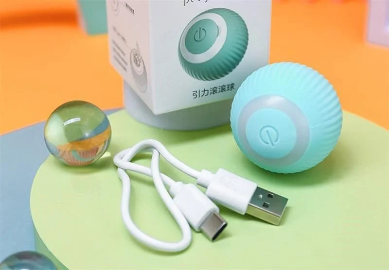 2023 NEW Electric Dog Toys Smart Puppy Ball Toys For Cat Small Dogs Funny Auto Rolling Ball Self-moving Puppy Games Toys Pe