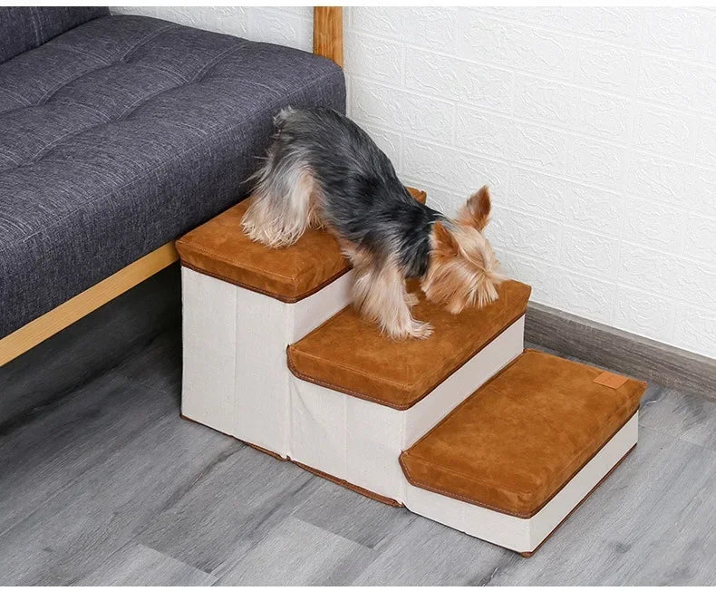 New Pet Climbing Ladder Foldable Storage Dog Ladder Anti Slip Large Capacity Thickened Bottom Plate Staircase Pets Products