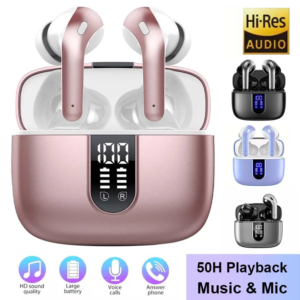 TWS LED Power Display True Wireless Earbuds 50Hours Music Sport in Ear Buds Bluetooth Earphone for Smart Phone PC Headset