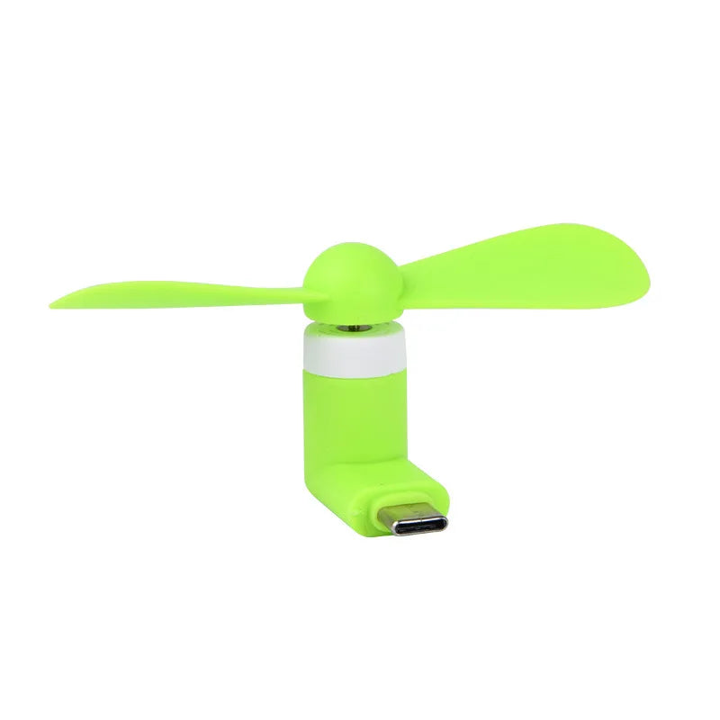 Creative Mini Portable Micro Fan Mobile Phone Mini Fan Charging Treasure Cooling Fan USB Gadget Fans Tester For Type-C