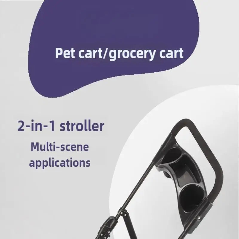 Foldable Pet Stroller - Perfect for Small Dogs, & Puppies