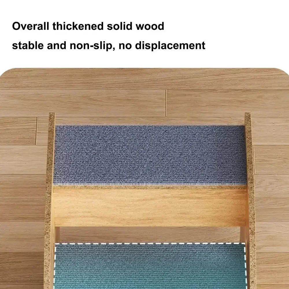 Pet Stairs For Bed Dog Steps Pet Stairs Dog Ramp High Bed Climbing Dog Bed Steps Non-Slip Wooden Dog Stairs For