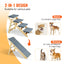 VEVOR Wooden Pet Steps and Ramp Combo 2-in-1 Design Foldable Access for Beds Steps Structure for Pets of Small to Large Size