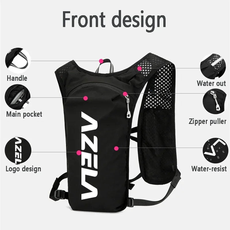 Outdoor Trail Running Ultralight Backpack Hydration Jogging Vest Men Breathable Marathon Bicycle Bag Water Bottle 250ML/1.5L
