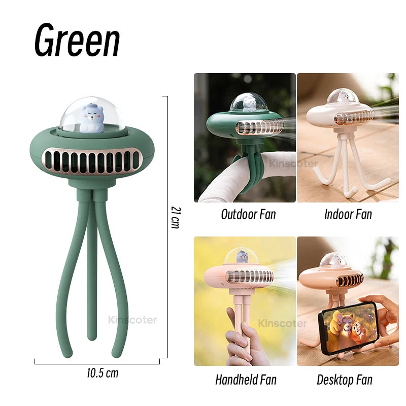 KINSCOTER Stroller Fan Portable Flexible Tripod Clip-on Fan 4 Speed Handheld Personal Fan For Car Seat Crib Bike Treadmill