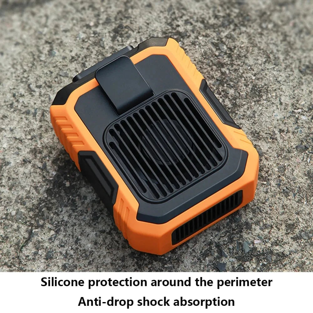 Portable Air Conditioner,Waist Clip Fan with 5-8H,Neck Fan,3 Speeds, USB Rechargeable,for Summer Outdoor Work Jobsite Hiking