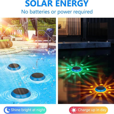 Solar Floating Lights Swimming Pool Waterproof LED Solar Powered Color Changing Water Float Lamp For Fish Tank Pond Decor