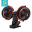 Eary Summer Clip Dual Head Fan 4000mAh 3 Wind Speeds 2 Light Modes USB Rechargeable With 360° Rotatable Desktop Air Cooling Fan