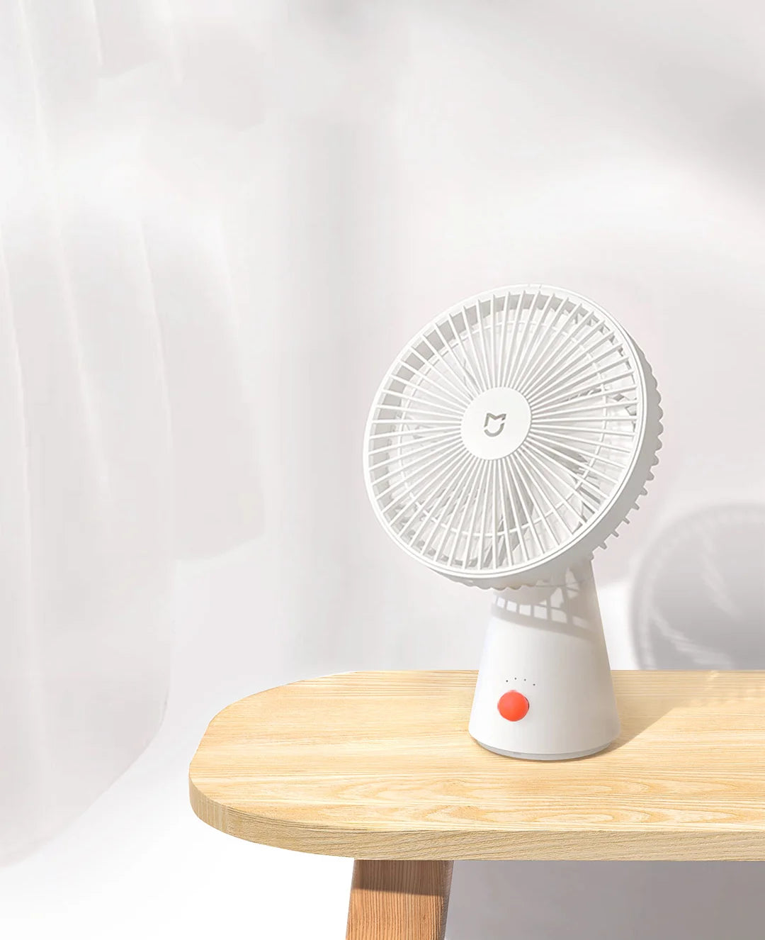 XIAOMI MIJIA Desktop Mobile Fan，Desktop Handheld Two In One，Universal Type-C Charging Port，18.5 - Hour Ultra - Long Battery Life