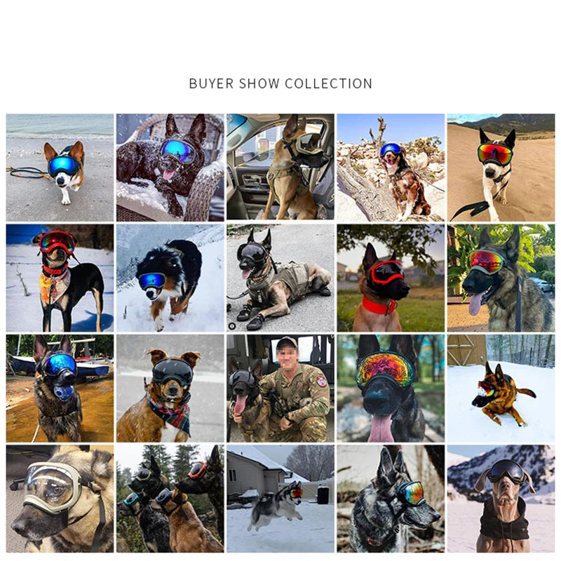 Dog Goggles Sunglasses Anti-UV Sun Glasses Eyewear Protection Adjustable Windproof Sunglasses Pet Dog Supplies For Travel