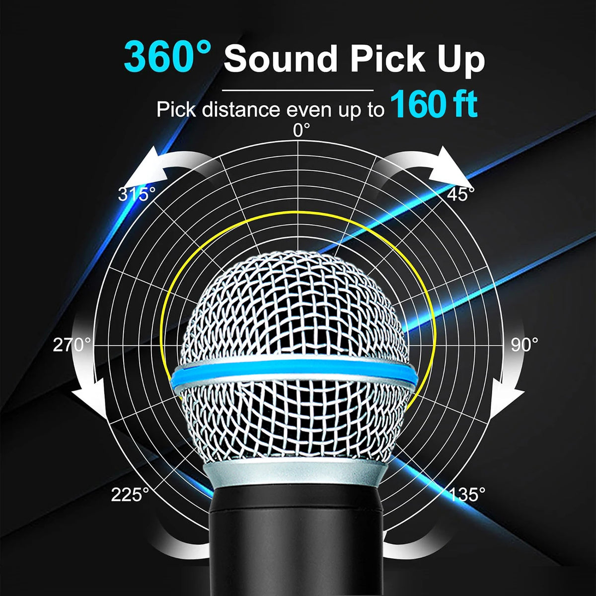 Rechargable Universal Wireless Microphone Dynamic Microphone Handheld Mic Micphone Professional Church Show Meeting-ADS1509