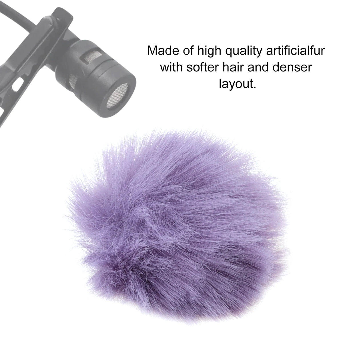 1 Piece Wind Muff Outdoor Furry Windscreen for Lavalier Lapel Microphone / Mini Microphones, Lavalier Microphone Windshield-ADS1506