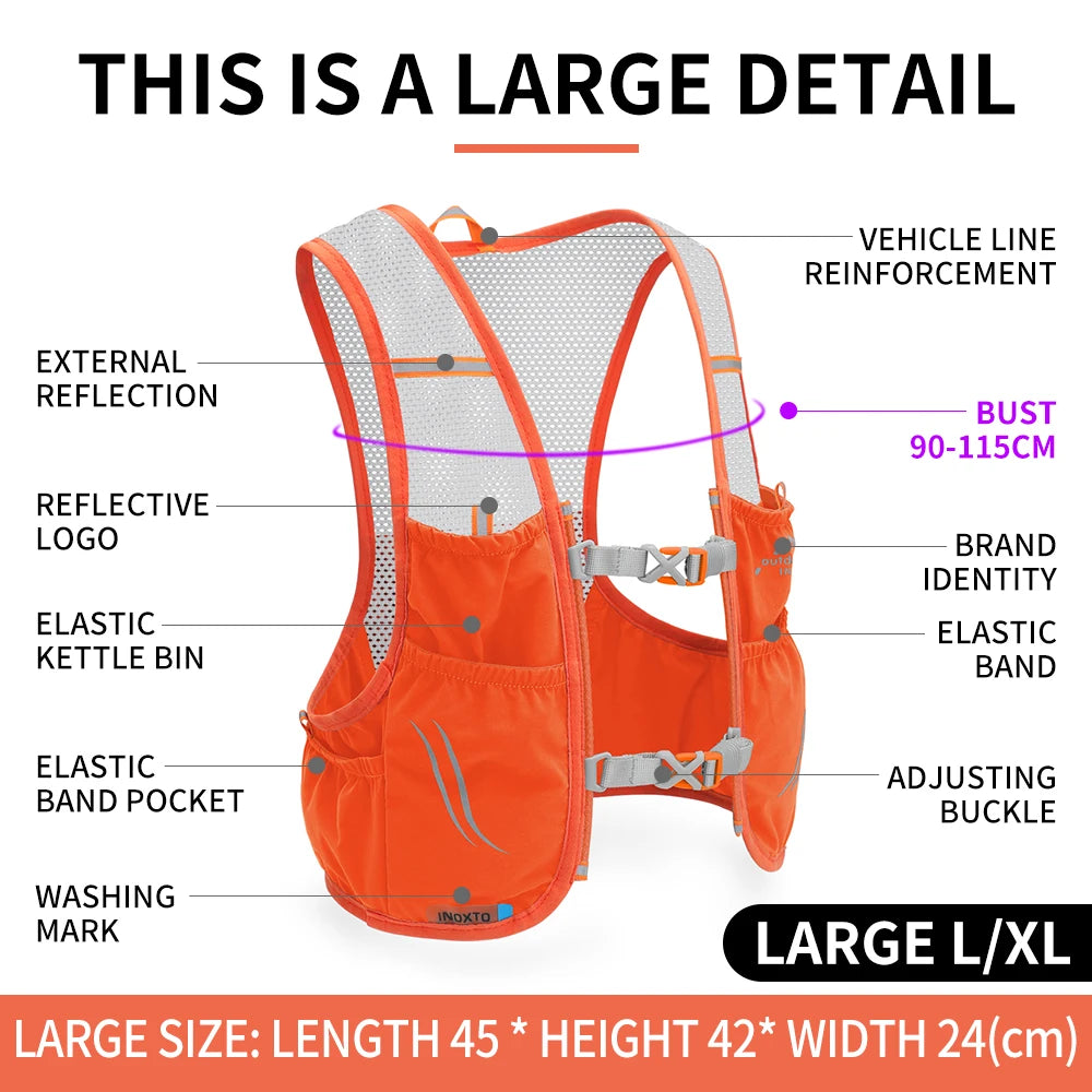 INOXTO 2022 new lightweight running backpack moisturizing vest suitable for bicycle marathon hiking ultra-light portable 2.5L