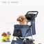 Pet Stroller with Sunroof -Foldable, lightweight, Single Handed, size S M L
