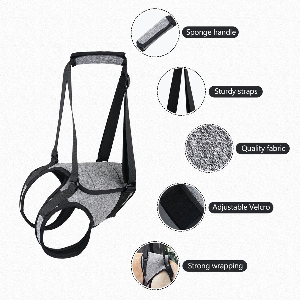 Dog Lift Harness  - Soft Padded Support for Rear Legs