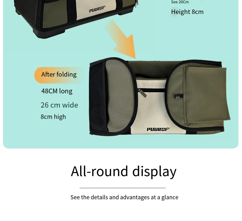 PUUROF Cat bag Going out portable warm dog bag Cat bag Shoulder carrier Cat car pet suitcase Pet backpack