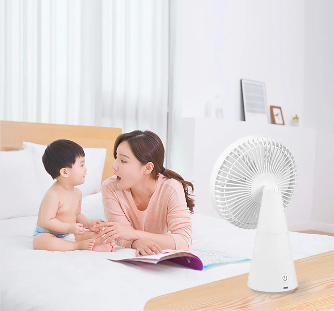 XIAOMI MIJIA Desktop Mobile Fan，Desktop Handheld Two In One，Universal Type-C Charging Port，18.5 - Hour Ultra - Long Battery Life