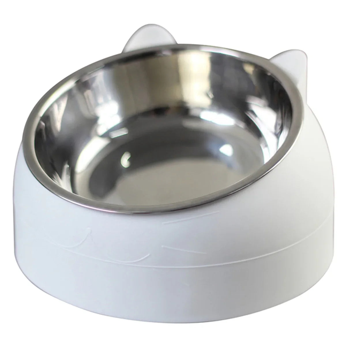 15-Degree Raised Stainless Steel Pet Bowl