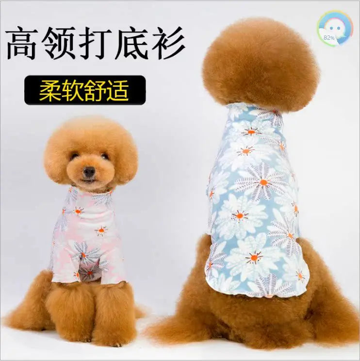 Jacket and Underwear Dog Clothes Autumn and Winter Clothes Small Medium Dog Fleece-lined Thickened Pet Vest Cotton Vest