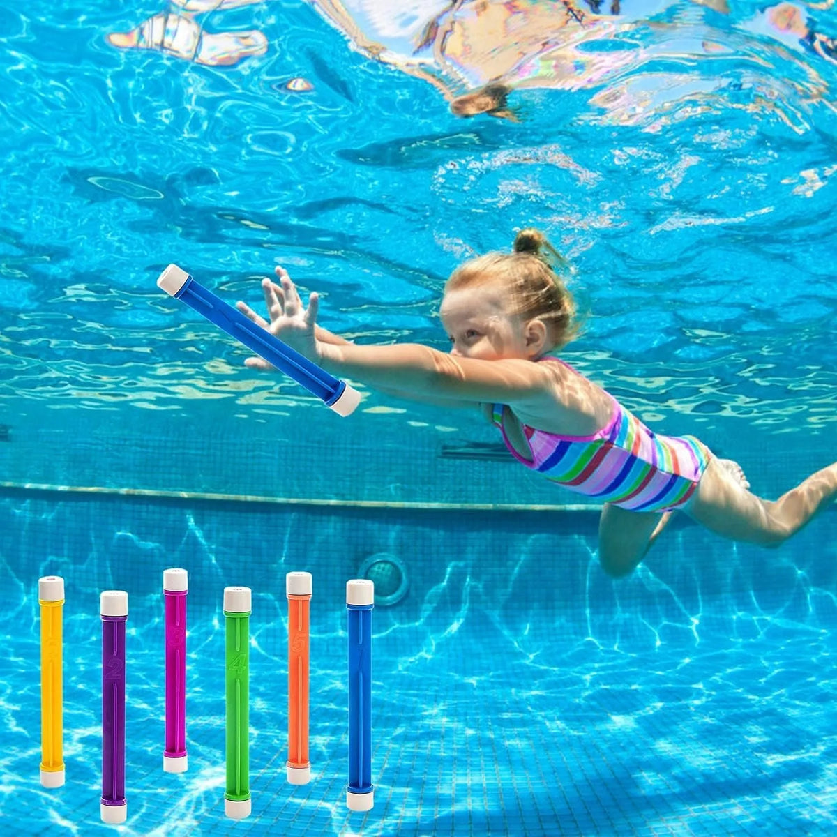 Swimming Pool Toys for Kids Ages 3-15 – Underwater Dive Toys Set for Summer Water Play, Swim Training & Fun Pool Games