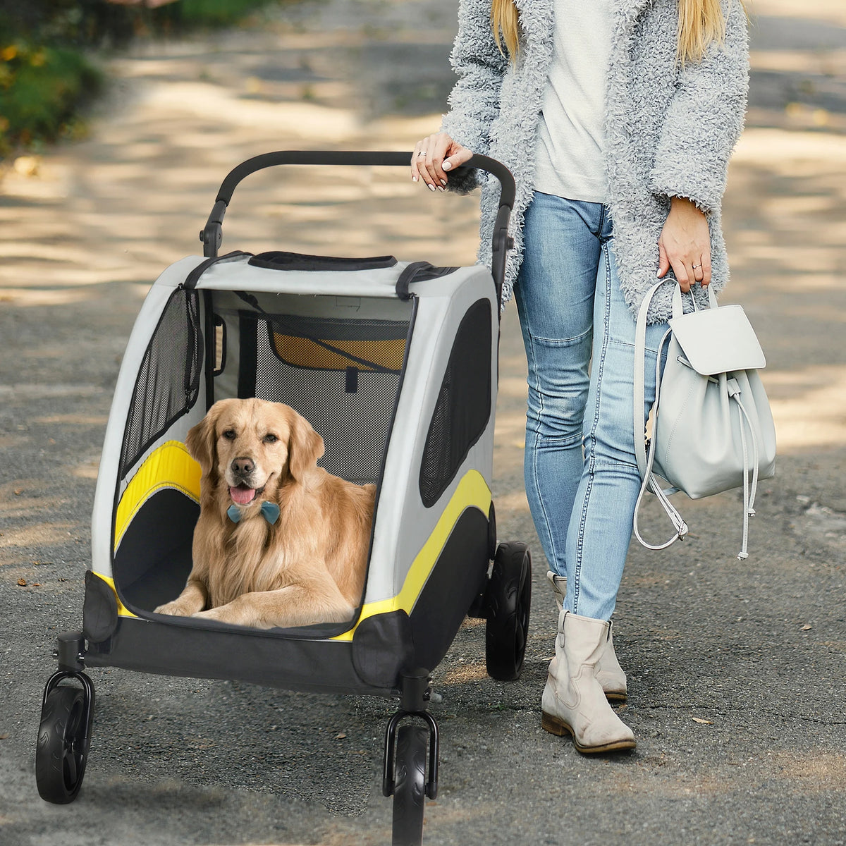 Pet Stroller -good for old or injury dog, 3 sizes, Portable ,Breathable & Foldable