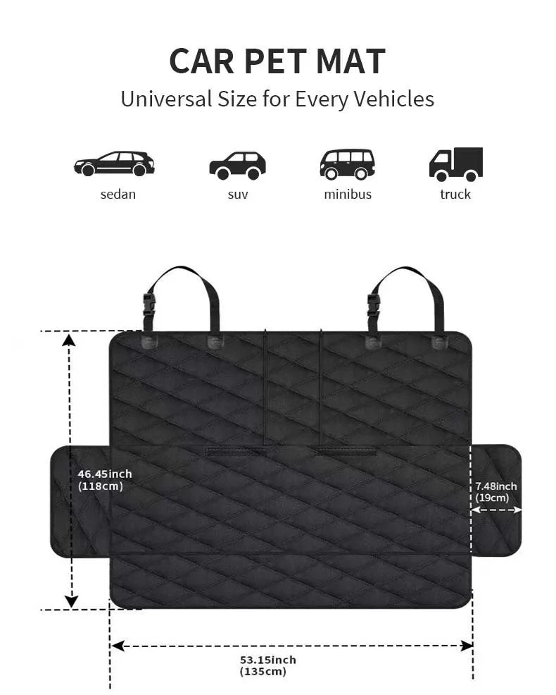 Dog Car Seat Cover Waterproof Pet Travel Dog Carrier Hammock Car Rear Back Seat Protector Mat Safety Carrier For Dogs Safety Pad