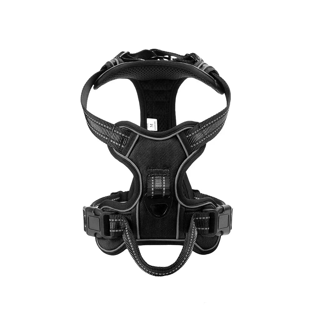 Adjustable Nylon Dog Harness Vest Reflective Soft Breathable No Pull Dog Harness Pet Harness Leash For Small Medium Large Dogs