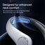 JISULIFE Portable Neck Fan Upgraded, 5000mAh Battery, Necksupport, 5 Speeds Gears Adjustment, Outdoor Wearable Hands-Free Fan