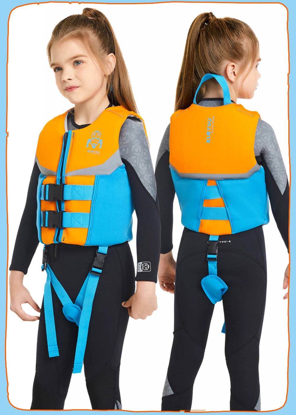 Children's Neoprene Buoyancy Vest, Professional Swimming Life Vest, Portable Lightweight, Rafting Safety Jacket,