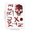 Halloween Decoration Horror Bloodstain Wall Sticker Handprint Footprint Blood Skull Window Sticker Halloween Party Horror Sticke