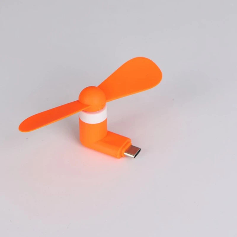 Creative Mini Portable Micro Fan Mobile Phone Mini Fan Charging Treasure Cooling Fan USB Gadget Fans Tester For Type-C